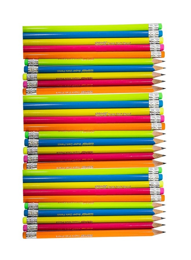 SKOODLE 100 Piece Rubber Tip Polymer Pencils With 5 Sharpners Inside The Jar For Kids and Adults For Sketching & Drawing for Kids, (100 Rubber Tip Polymer Colourful Pencils X 1 Boxes) Pencil - Image 2